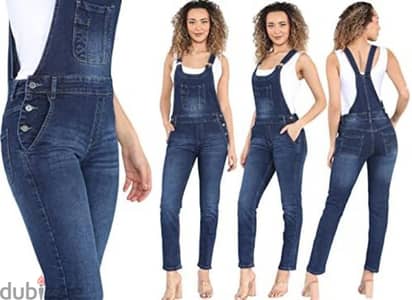 salopette jeans navy lycra M L xL xxL