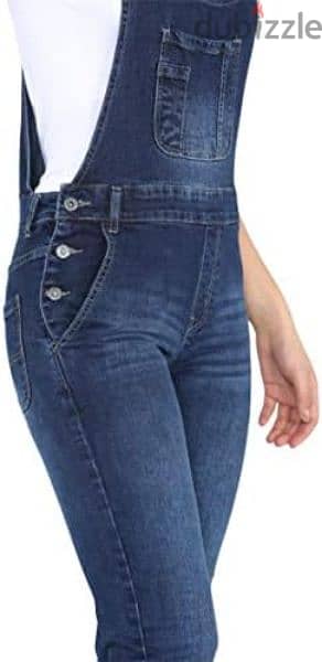 salopette jeans navy lycra M L xL xxL 1