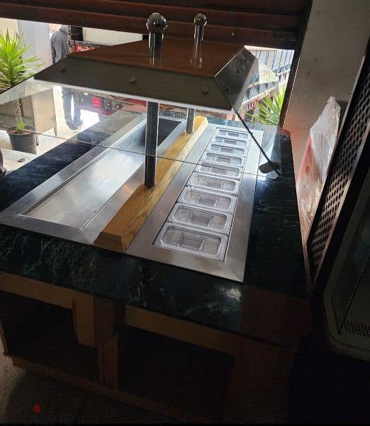 Salad Bar fridge with Glass Cover 1