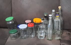 Empty jars and bottles. all sizes available