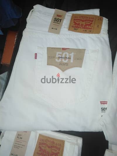 white unisex original Levi's jeans all sizes