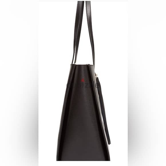 women bag, original brand, showlder and hand bag; LEATHER TOTE  BLACK 4