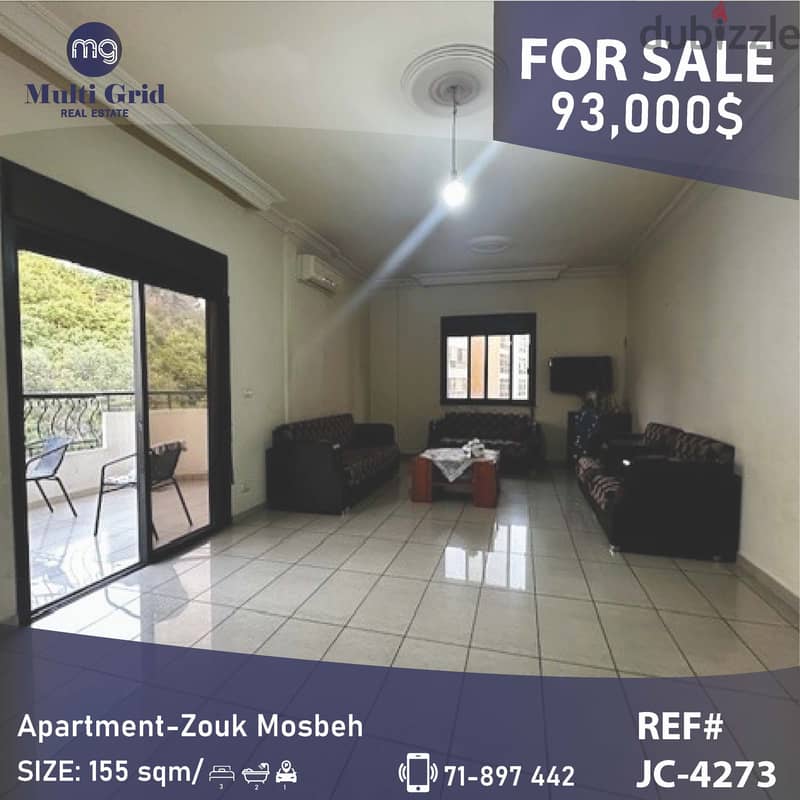 Apartment for Sale in Zouk Mosbeh, JC-4273, شقة للبيع في ذوق مصبح 0