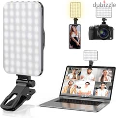 Selfie Light, 60 LED 2200mAh Rechargeable Clip Fill Video Light