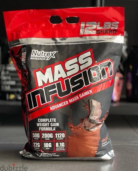 Nutrex Mass Infusion (Mass Gainer) 12 lbs (5.44 kg) 0