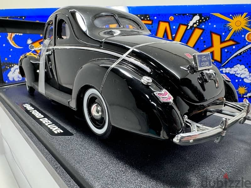 1/18 diecast Ford Delux 1940 Street Rod Custom Flames HTF 3