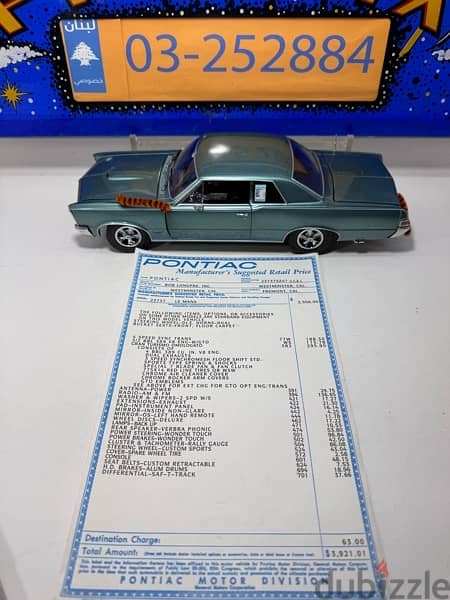 1/18 diecast Pontiac GTO 1965 HURST (Limited 600) RARE by PYE 17