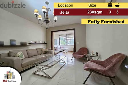 Jeita 230m2 | 100m2 Terrace | Calm Street | Furnished | Catch | TO |