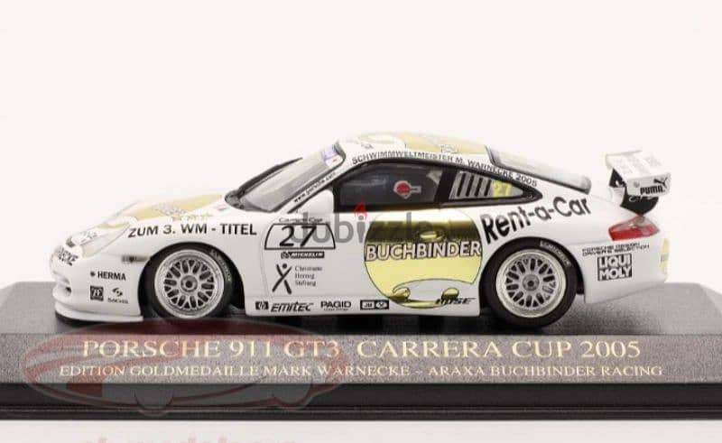 Porsche 911 GT3 Carrera Cup 2005 diecast car model 1;43 2