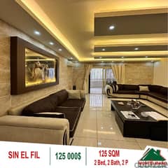 125000$!! Apartment for sale located in Sin El Fil