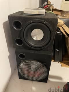 Used Bass set Mac Audio subwoofer + amplifier, imported from Germany