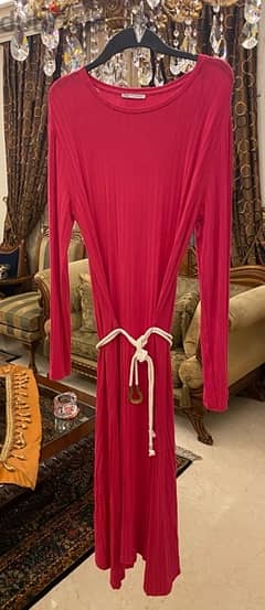 Women’s Long Dress Zara Brand size XL fits L/M New Condition
