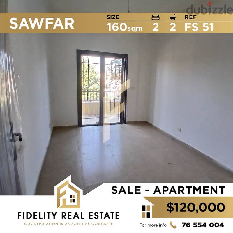 Apartment for sale in Sawfar FS51 0