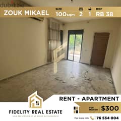 Apartment for rent in Zouk Mikael RB38