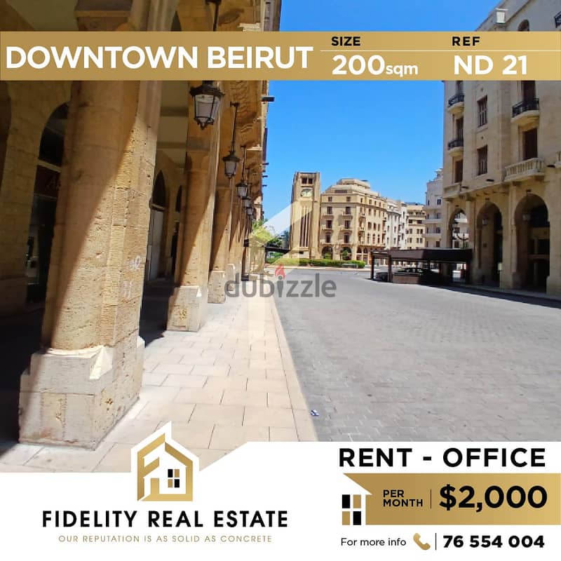 Offices for rent in Down Town Beirut ND21 0