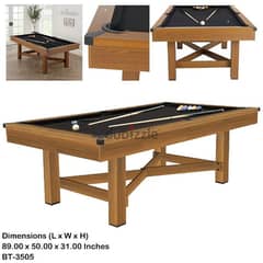 Farmhouse Wooden Billiards Pool Table 226 x 127 x 80 cm 0