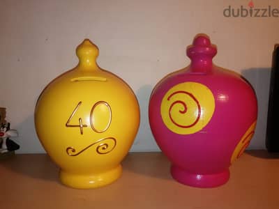 Retro style pottery money bank 19*15cm