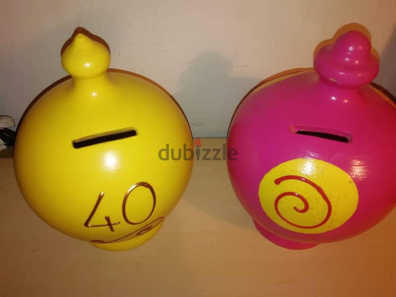 Retro style pottery money bank 19*15cm 1