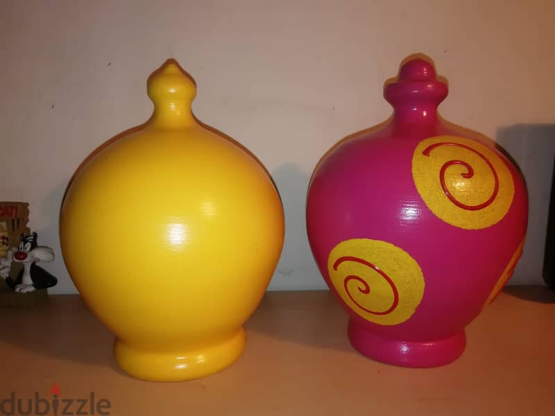 Retro style pottery money bank 19*15cm 2