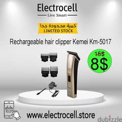rechargeable hair clipper kemei- km-5017
