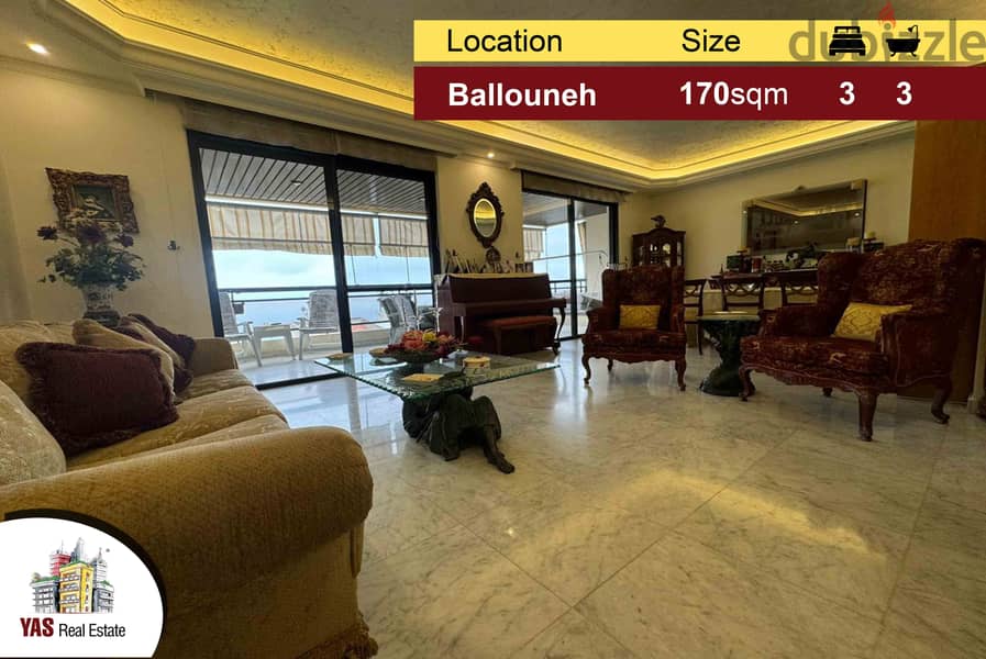 Ballouneh 170m2 | Luxury | Open View | Excellent Condition | 0