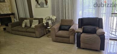 sofa set + 1 recliner