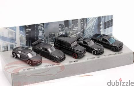 Majorette 5 car set black edition diecast car model 1;64.