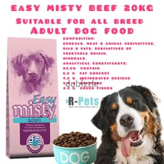 Misty dog food 20 kg beef