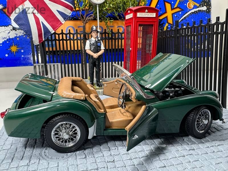 35% OFF! Promo 1/18 diecast Triumph TR3 BRITISH GREEN By Kyosho 2