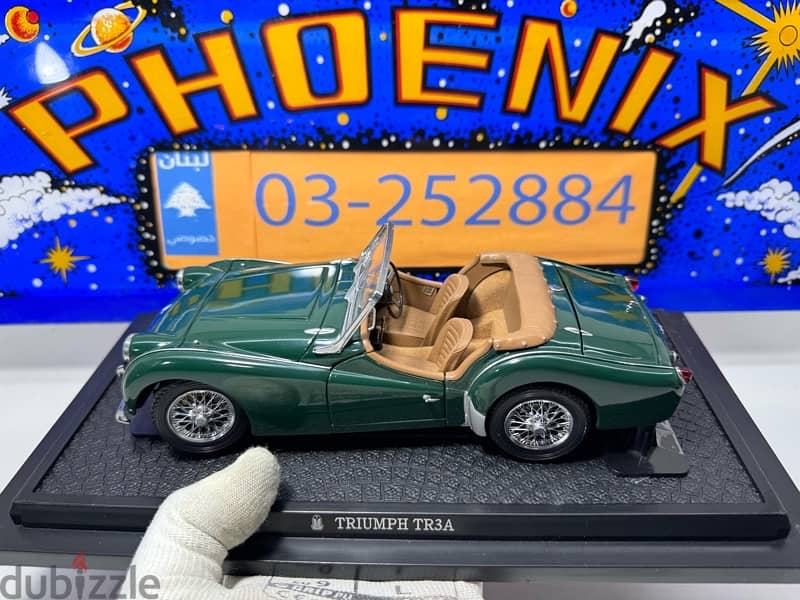 35% OFF! Promo 1/18 diecast Triumph TR3 BRITISH GREEN By Kyosho 14