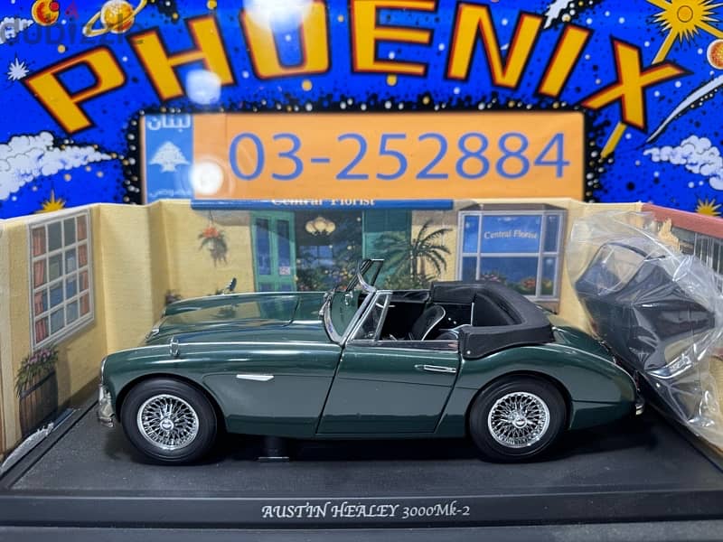 50% Off. 1/18 diecast Austin Healey 3000-MK2 BRITISH GREEN By Kyosho 10