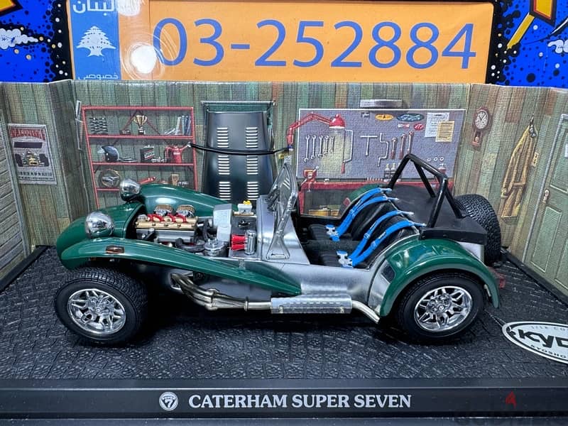 50% OFF! Promo 1/18 diecast Caterham Super 7 BRITISH GREEN by Kyosho 10