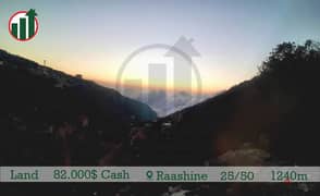 Land for sale in Raashine with Open Mountain View!