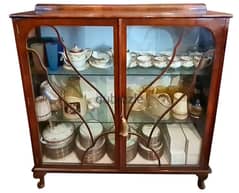 Vintage art deco style glass display cabinet
