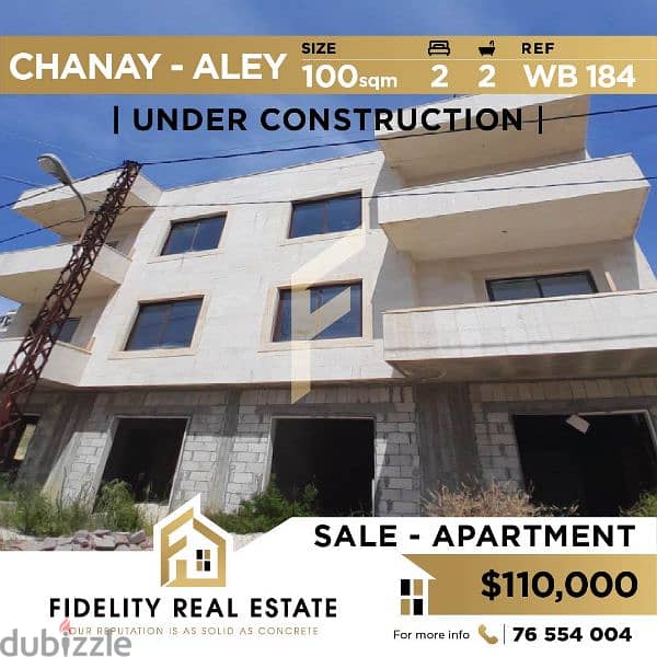 Apartment for sale in Chanay Aley - Under construction WB184 0