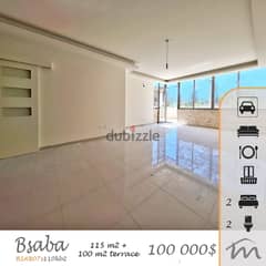 Bsaba | Brand New 115m² + 100m² | Charming 2 Bedrooms Ap | Title Deed