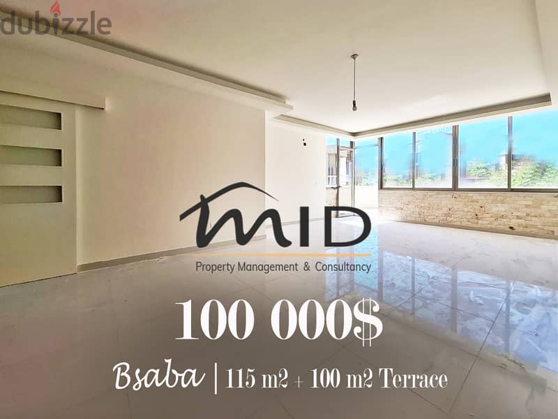 Bsaba | Brand New 115m² + 100m² | Charming 2 Bedrooms Ap | Title Deed 1