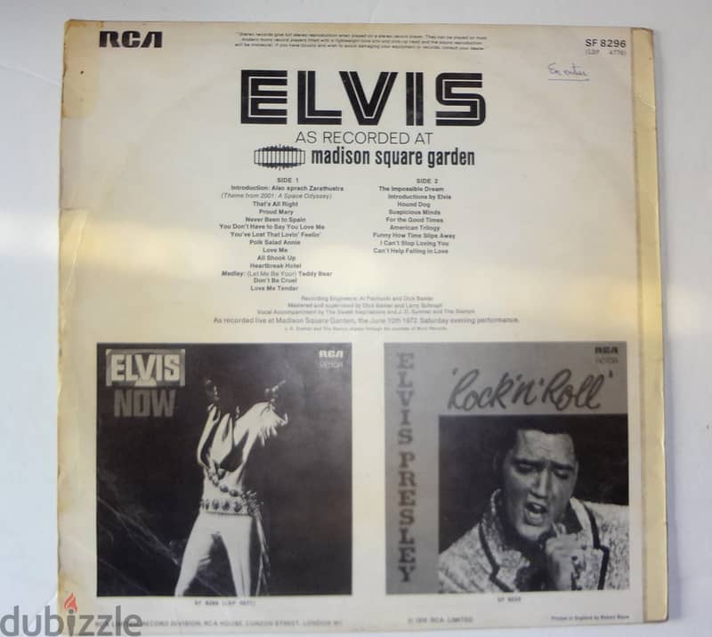 Elvis Presley – Elvis As Recorded At Madison Square Garden vinyl album 1