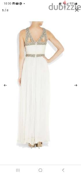 Rachel Gilbert designer silk wedding evening christening dress Medium. 5