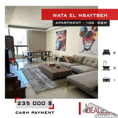 Apartment for sale in Beirut Wata el Msaytbeh 106 sqm ref#kj94117