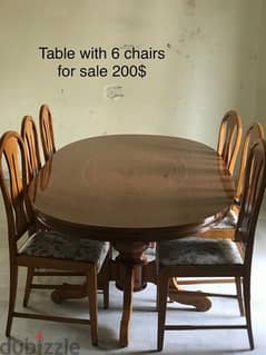 table with 6chairs