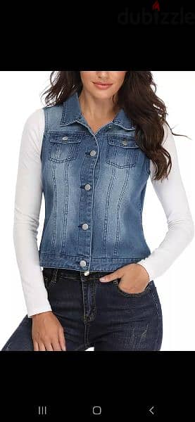 sleeveless denim jacket xs s m l 3