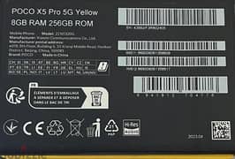 Poco X5 Pro 5G 256 Gb Rom / 8Gb Ram yellow
