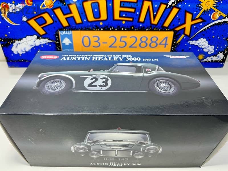 1/18 diecast Austin Healey 3000 1960 Le Mans NEW MINT.  HTF By Kyosho 8