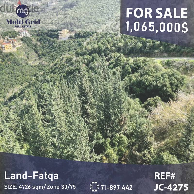 JC-4275 / Land for Sale in Fatqa, أرض للبيع في فتقا 0