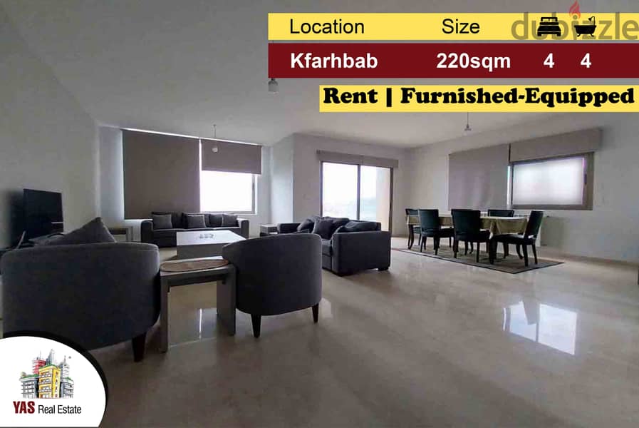 Kfarhbab 220m2 | Rent | Furnished-Equipped | Prime Location | IV | 0