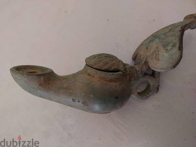 Ancient Eastern Roman Byzantine Bronze Oil Lamp from the 6th century 0