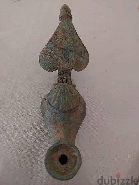 Ancient Eastern Roman Byzantine Bronze Oil Lamp from the 6th century 2