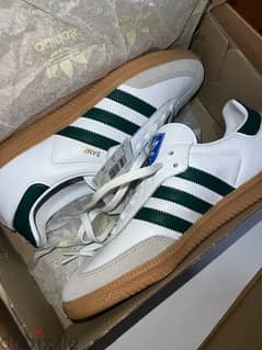 Adidas Sambas in White and Green