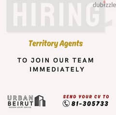 Smar and hardworking territory agents needed